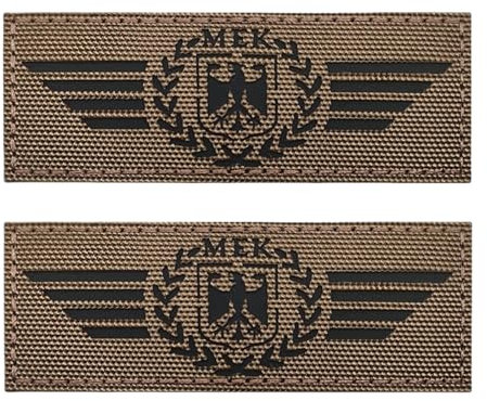 DEU Deutschland Patch Flagge Patches Militär Taktischer Moral Aufnäher, Nylon Material IR Infrarot Reflektierender Abzeichen, für Helm Weste Uniform Hut Pack of 2 (MEK Bruststreifen)