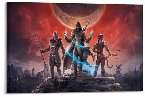 MYSJWLPOT The Elder Scrolls-Serie, Videospiel-Poster, dekorative Malerei, Leinwand, Wandposter und Kunstdruck, moderne Familienschlafzimmer-Dekoration, Poster, 20 x 30 cm