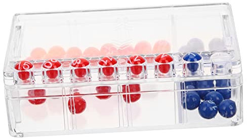 JOINPAYA 1 Satz Analoge Nummernauswahl Party-Lotterie-Maschine tragbare Lotteriemaschine Mini-Würfel familienspiele Family Game Spielzeug Lotteriemaschine mit Bällen Lotto Zubehör Plastik