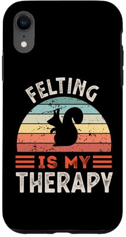 Filzen ist meine Therapie lustig Hülle für iPhone XR