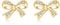 SLUYNZ Solid 925 Sterling Silber winzige Schleife Ohrringe Ohrstecker für Damen CZ Bowknot Ohrstecker (Gold Plated)