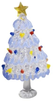 Colcolo Weihnachtsbaum-Figur, Skulptur-Sammlung, Weihnachtsbaum-Dekor, Weihnachtsbaum-Statue für den Schreibtisch, Zuhause, Innenbereich, Schlafzimmer, Blau Weiss