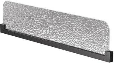 Trennwand für Esszimmer, Schreibtisch, Arbeitsplatte, für Büro, Restaurant, Hotel, 25 x 60 cm, Schwarz