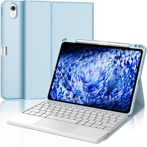 FOGARI Tastiera per iPad Air 11 M3 2025/M2 2024, Con Retroilluminata Touchpad Keyboard Italiano, Bluetooth Rimovibile Custodia con Tastiera per iPad Air 6 Generazione 11 Pollici 2025/2024, Azzurro