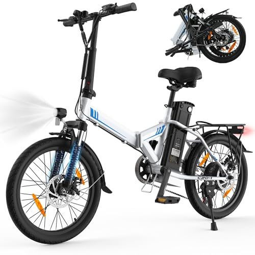 AOIHO E Bike, 20 EBike Klapprad mit 48V 374.4 Wh Lithium-Akku, Reichweite Max 70KM, Elektrofahrräder 250W Motor, 5 Fahrmodi, City E Fahrrad Herren Damen mit 7 Gängen EU-Konformes Klapprad E-Bike