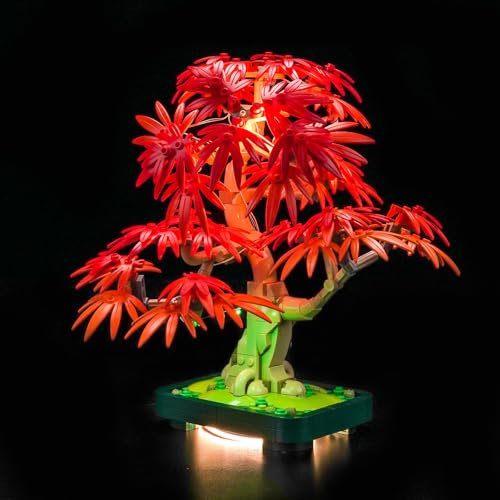 LocoLee Led Light Set Compatible with Lego 10348 Japanese Red Maple Bonsai Tree Led Decoration Lighting Kit Compatible with Lego 10348 Building Blocks Model,Only Lights Set,No Model