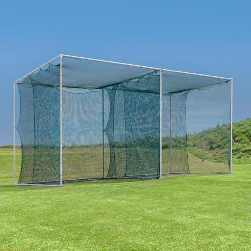 FORB Freistehender professioneller Golfkäfig mit Netz 3m | robuster Golf-Übungskäfig | Robuster Stahlrahmen mit wetterfestem Netz