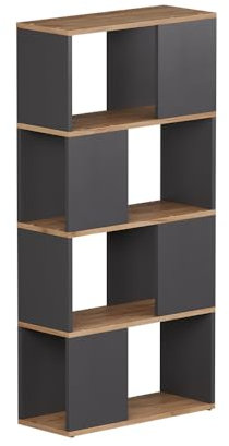 Vicco Raumteiler Eneos, Anthrazit/Goldkraft Eiche, 60 x 124.5 cm