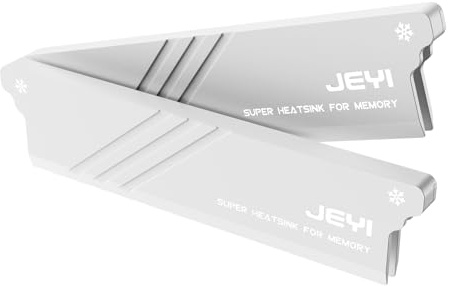 JEYI RAM Heatsink DDR2/3/4/5 White 2PCS