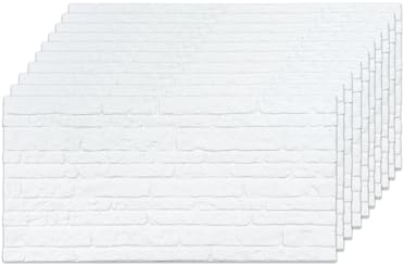 IZODEKOR Styropor Wandverkleidung Natursteinoptik Weiß 50x100x2 cm | Überstreichbar Wandpaneele für DIY-Projekte | Wasserfest | N-1900
