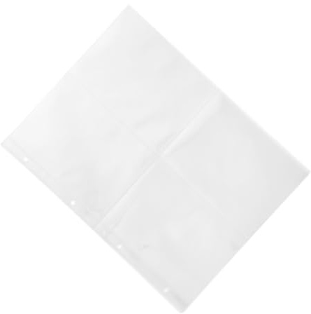 BELLIFFY 20 Blatt Transparente Fotohüllen A4 Nachfüllseiten aus Pp mit 4 Einzelfächern Loseblatt Design zum Sicheren Aufbewahren von Fotos und Sammelkarten