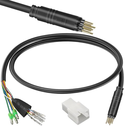 HAAMNING7 E-Bike Hub Motor Extension Cable 9 Pin Hub Motor with Hall Sensor Waterproof Male Electric Bike Wire Adapter Conversion Cable, for Electric Bike, ATV Motor