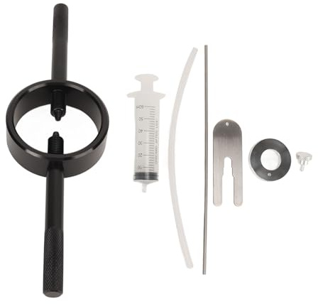 Glomora Kit d'outils d'entretien de fourche de moto – Jauge de niveau d'huile de fourche universelle et ensemble de compresseur à ressort, seringue d'huile de précision 0-300 mm,