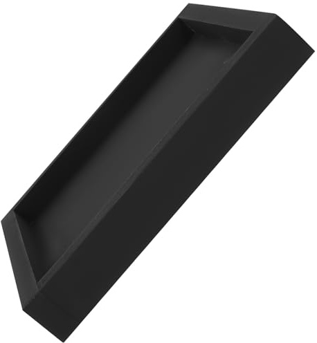 CLISPEED Square Plastic Flower Pot Saucer with Anti-slip Bottom and Heavy Bearing Capacity, Thickened Design Plant Tray for Vase and Flowerpot Use on Balcony Or Home, Black