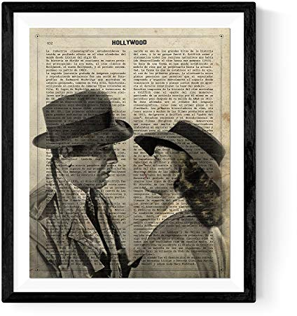 Nacnic Poster Alte Blätter Hollywood. Vintage-Design mit Definitionen Film. (24x30, Casablanca)