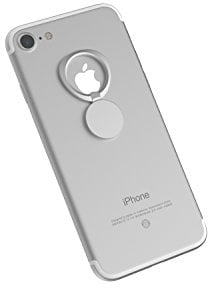 Kronya® | 360° drehbarer Smartphone Fingerhalter | Case Finger Griff Halter Halterung Handy Hülle Ring Ringhalter Ständer Tablet | Kompatibel mit Apple iPhone iPad Samsung Galaxy | 2 (Silber)