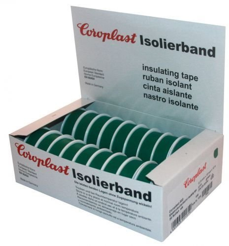 Isolierband Coroplast Box VDE Isoband Klebeband Elektriker Band Grün
