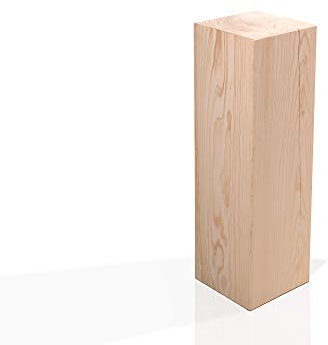 moebel-eins Blumensäule Fichte massiv Dekosäule Holzsäule Säule Landhaus Design, Natur, 25x25 cm, 80 cm