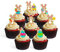 Essbare Cupcake-Dekoration mit Osterhasen, stehend, 24 Stück