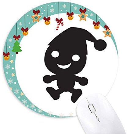 Happy Fear Halloween Mouse Pad Jingling Bell Round Rubber Mat