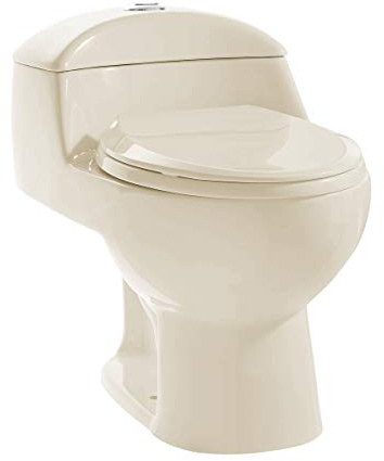 Chateau One-Piece Elongated Dual-Flush Toilet in Bisque 1.1/1.6 gpf