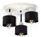 Deckenlampe | Schwarz Kupfer | 3-flammig | Lampe 3 x E27 | 230V | Retro Design | 382-e3 Skandi (Weiß)