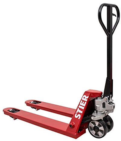 STIER Transpalette, charge 2 500 kg, longueur des fourches 1 150 mm, chariot élévateur manuel, transpalette, galets en caoutchouc, angle de braquage 210°, transpalette à main, transpalette 2 500 kg