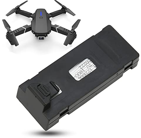 Drone Battery,3.7V 1800mAh UAV Lithium Battery,Safety Protection Drone Replacement Battery,Easy to Install for E88 E88PRO E88MAX E525 E99 E99PRO P1 P5PRO K3 S1 P8 Drone Spare Battery(Black)
