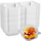 JEUIHAU 200 PCS Clear Cake Slice Boxes, Individual Cake Slice Containers with Lid, Square Cake Slice Boxes for Cake, Sandwich, Hamburger and Salad