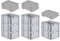 PROREGAL SuperSparSet 8x Eurobox NextGen Grip mit Auflagedeckel & 4 roten Schiebeschnappverschlüssen, HxBxT 22x30x40cm, 20 L, Grau, Griffe geschlossen, Eurobehälter, Transportbox