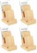 DOSTATNI Lot de 4 présentoirs à 3 niveaux en bois de pin pour brochures, cartes postales et comptoir, présentoir en bois pour magazines, brochures, menus