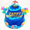 Snowboading Snowboarder Themed Snowboard 7 Piece Birthday Cake Topper