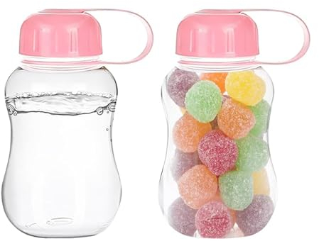 cailiya Bouteille,Couteille d‘Eau Sport,Tasse en Plastique Portable,mini Tasse à main avec Corde,Convient à la Randonnée en Plein air,Voyages,aux Boissons Quotidiennes,Stockage (2PCS, 200ML)