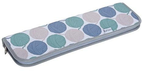 Hobby Gift Stricknadeletui – 100% Baumwolle – 13 x 44 x 4 cm – Garnknäuel