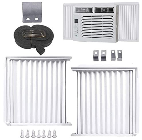 PW TOOLS Paneles Aire Acondicionado Ventana con Marco, Kit Panel Aislante Lateral CA, Panel Lateral CA Aislamiento para reemplazo Aire Acondicionado Ventana 12,000 BTU