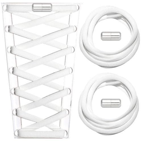 YIIOCCC Cordones Elásticos Semicírculo Sin Atar para Zapatillas de Deporte - Para Niños y Adultos