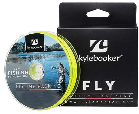 Fliegenfischen Dacron geflochtene Backing Line Abriebfest Forellen Fliegenschnur 9 kg/13,6 kg (273 m, Fluo Gelb)
