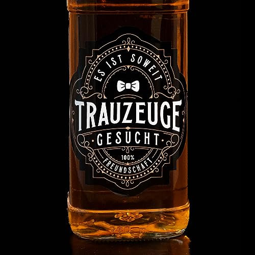 Möchtest du mein Trauzeuge sein, Aufkleber Trauzeuge fragen, Flaschenetikett als Geschenkidee für Trauzeugen nach Verlobung, Hochzeit