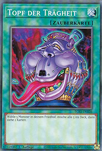 EGS1-DE026 - Topf der Trägheit - Common - Reprint - Deutsch - Egyptian God Deck: Slifer der Himmelsdrache - mit LMS Trading Fieldcenter-Karte Yugioh