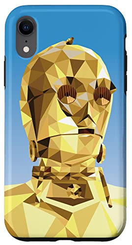Hülle für iPhone XR Star Wars C-3PO Protocol Droid Geometrisch Himmelblau