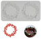 duisoad Spitze Silikonform Matte Zuckerhandwerk Abdruckform Silikon-Fondant-Spitzenmatte Kuchen Prägung Matte für Kuchen, Fondant, Schokolade und Dessertdekoration, 3-Wreath Leaves