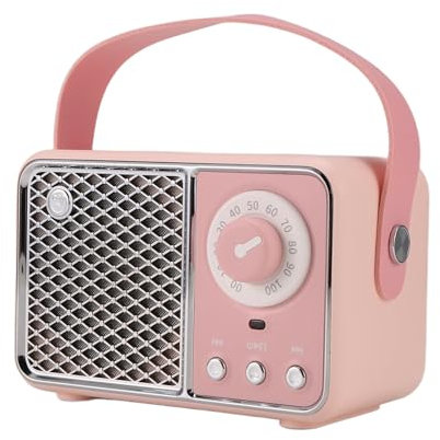 ClAZTyict Altavoz Bluetooth Sonido Portátil Altavoz Música Inalámbrico Radio FM Mini Blootooth Audio Rosa