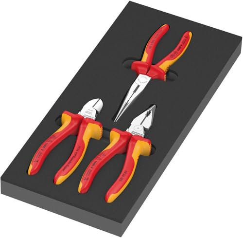 Wera Knipex 05150184001 9784 Foam Insert Pliers Set VDE 1, 3-Piece Set