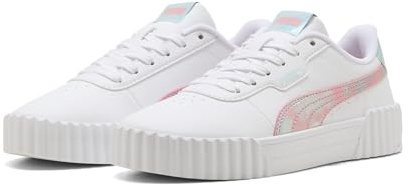Puma Mädchen Carina 3.0 Space Belle Jr Sneaker, Puma White Pinkscape, 37 EU