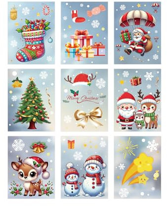 Weihnachtsdeko, Deko Weihnachten, Weinachten Fensterbilder Fensterdeko Weihnachten Deko Winter Weihnachts Deko Fensterbilder Weihnachten Selbstklebend Fensterbilder Weihnachten Kinder