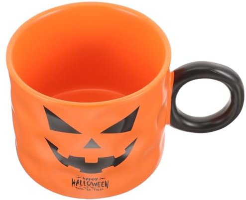 Ciieeo Kürbisbecher Keramiktasse Halloween Wasserbecher Mit Griff Für Zuhause Büro Party Dekoration Kaffeetasse Kürbis-geisterbecher
