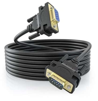 OIKWAN DB9 RS232 Serial cable male to female, 9 pin RS-232 straight cable for data communications