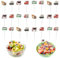 Mlysnd Piekser Fingerfood Kinder, 24 Stücke Obstgabeln Kinder Kuchen süßes Bento Schild, süße Bento Restaurant Lunchbox Pieksi und Griffel