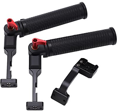 Joyance Dual Handle Grip Handlebar for RS2 Gimbal Stabilizer, 1/4 Inch Screw Hole, Cold Shoe Mount, Compatible with RSC2, Gimbal Dual Handle Grip, Lightweight and Functional