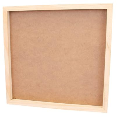 Craftelier - Marco con Profundidad 30x30 cm | Marco de Madera Natural Transparente para Scrapbooking y Manualidades 3D | Cuadro con Fondo para Objetos Voluminosos y Acetato Protector Frontal